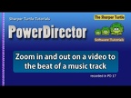 PowerDirector - Zoom in and out on a video to the beat of a music track