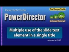 PowerDirector - Multiple use of the slide text motion in a single title